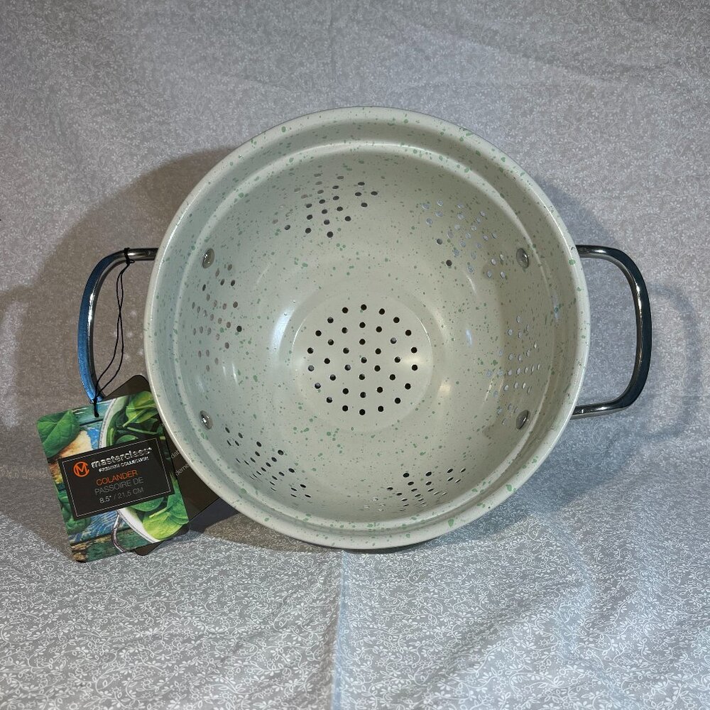 Masterclass Mint Green Speckled 3Qt Stainless Steel Colander New with tags (136) - Picture 2 of 3